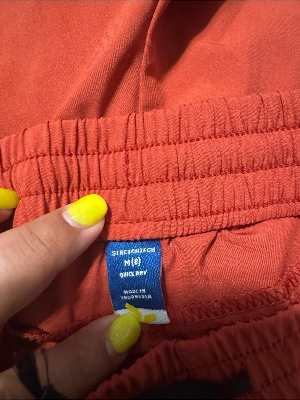 Old Navy Kids Red elastic-Waist Shorts with Drawstring